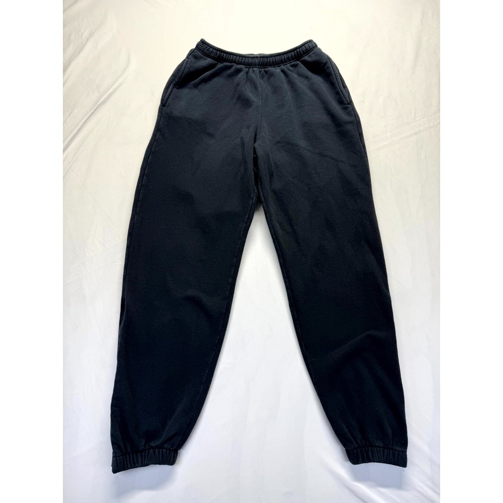 Nike Team Sweatpants Mens Medium Black Fleece Lined Ankle Zip Jogger Sportswear